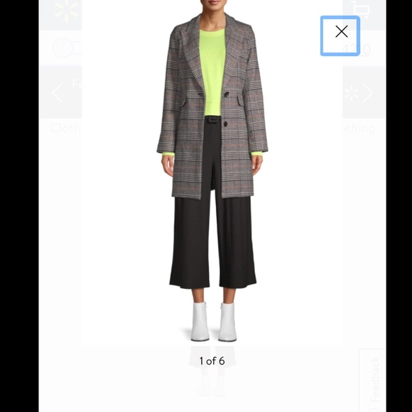 Kendall  + Kylie Plaid Coat NWOT - Picture 3 of 7